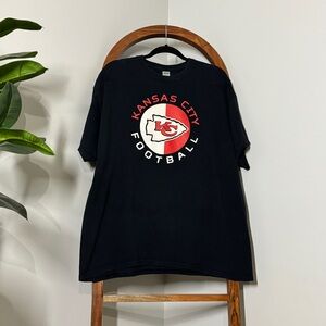 NFL XL Black KC Kansas City Chiefs Short Sleeve Tee Shirt